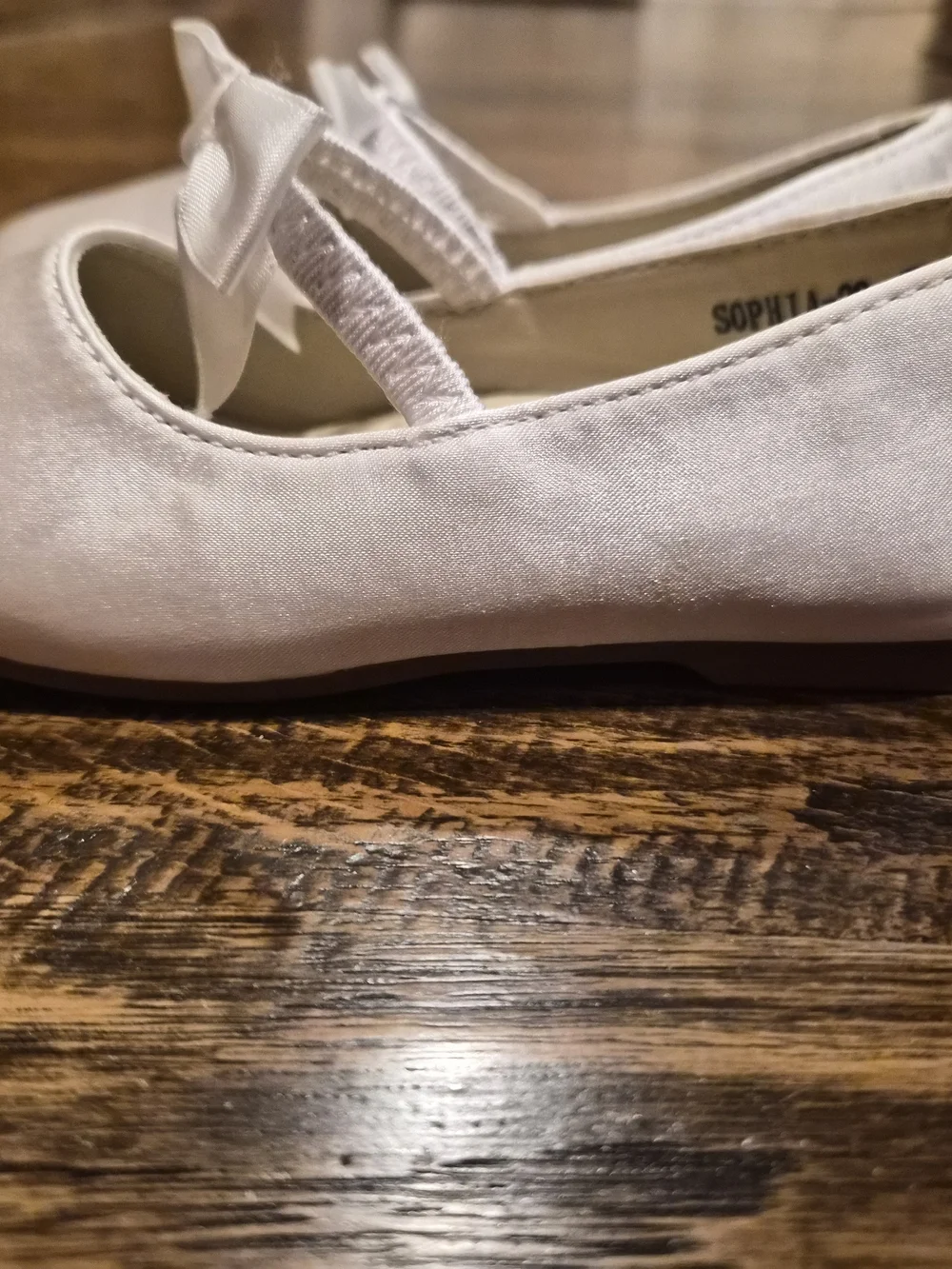 Dream Pairs Girls Creme Satin Bow Mary Jane Flats W Bows Sz 8 Toddler